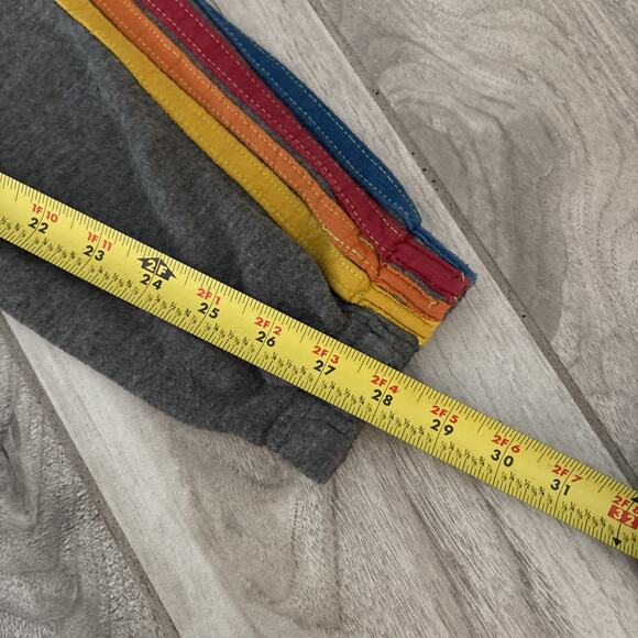 Aviator Nation 5 Stripe Rainbow Gray Jogger Pant Sweatpants Womens Sz XS Track - Picture 8 of 9